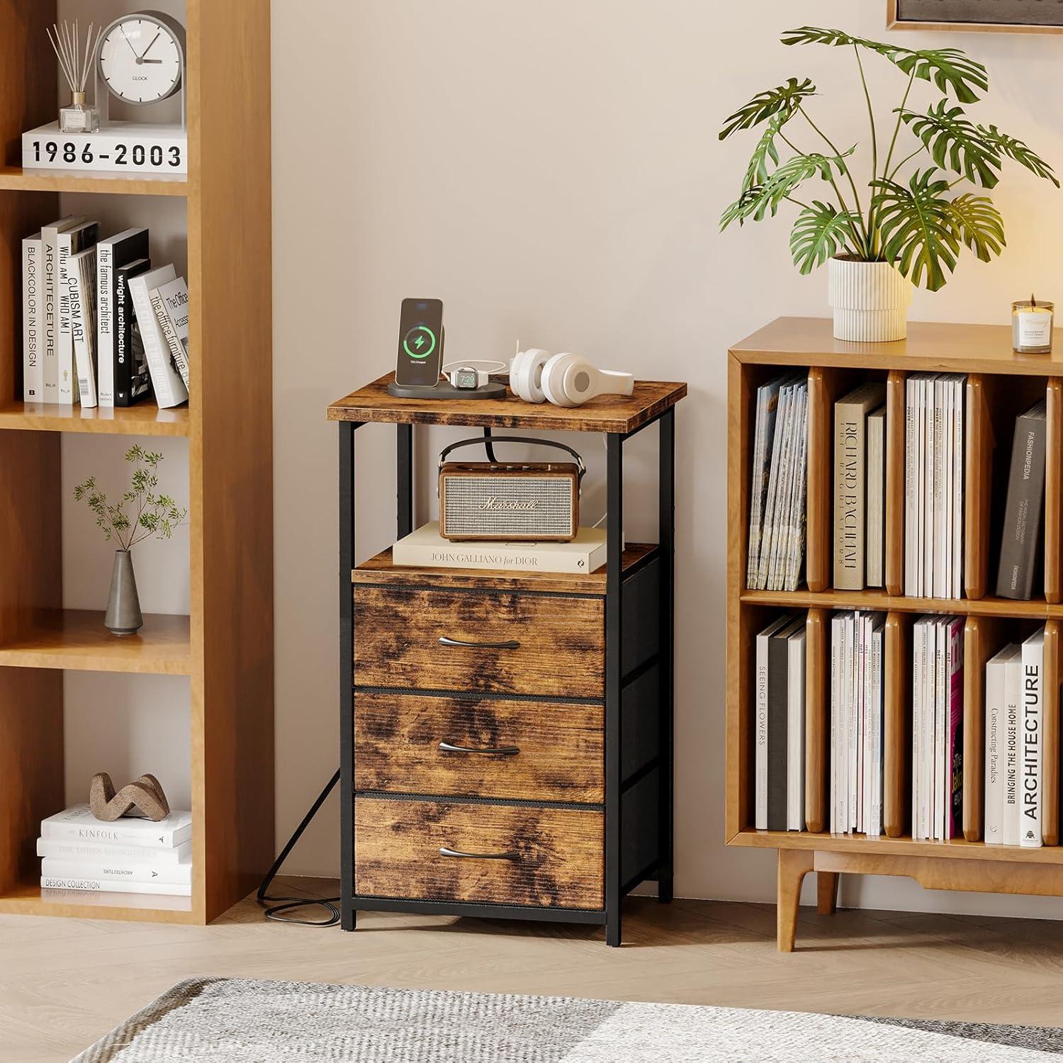 How We Organized Our Space with Fixwal's Rustic Night Stand