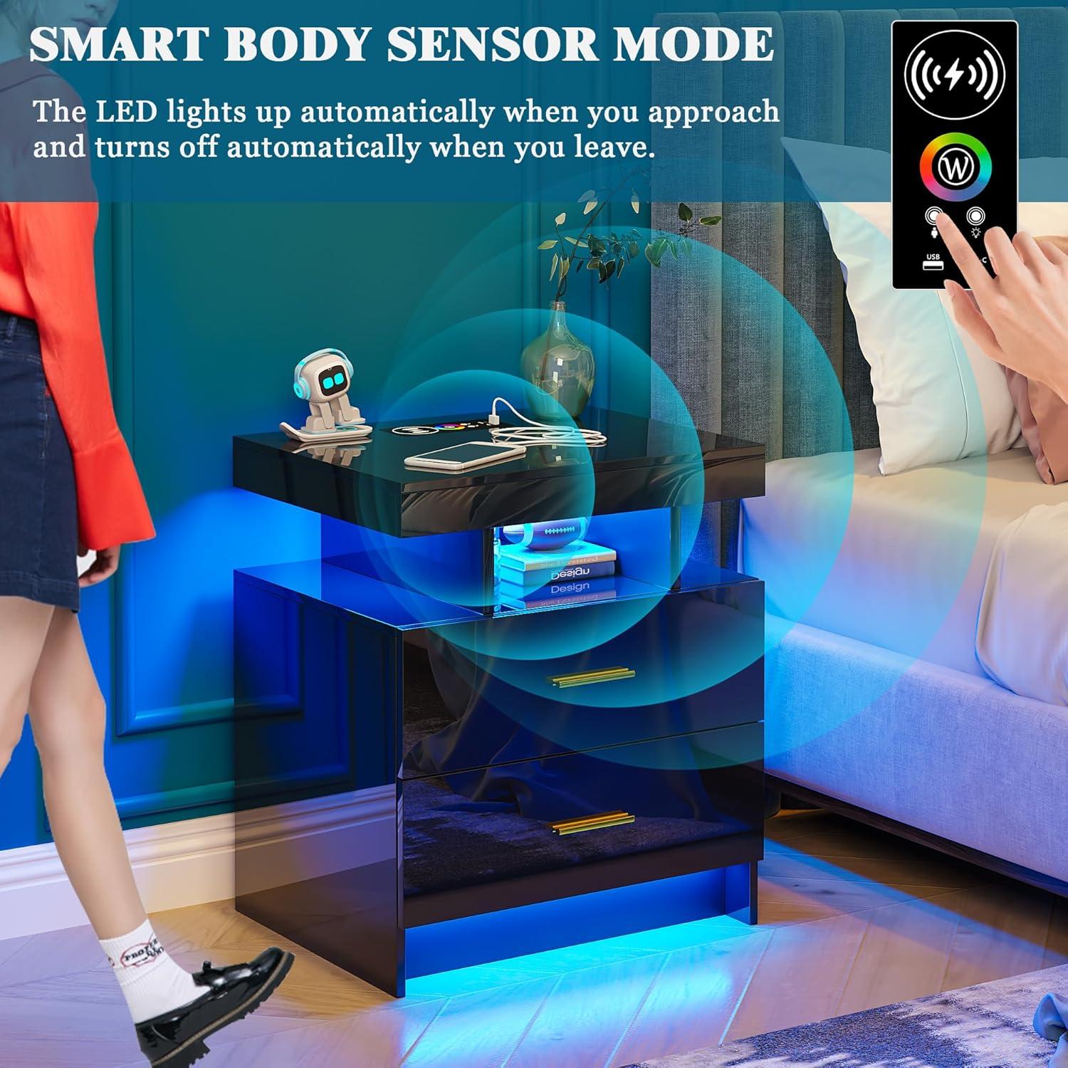 Our​ Honest Take on Modern Nightstands with LED‌ & Charging Hub