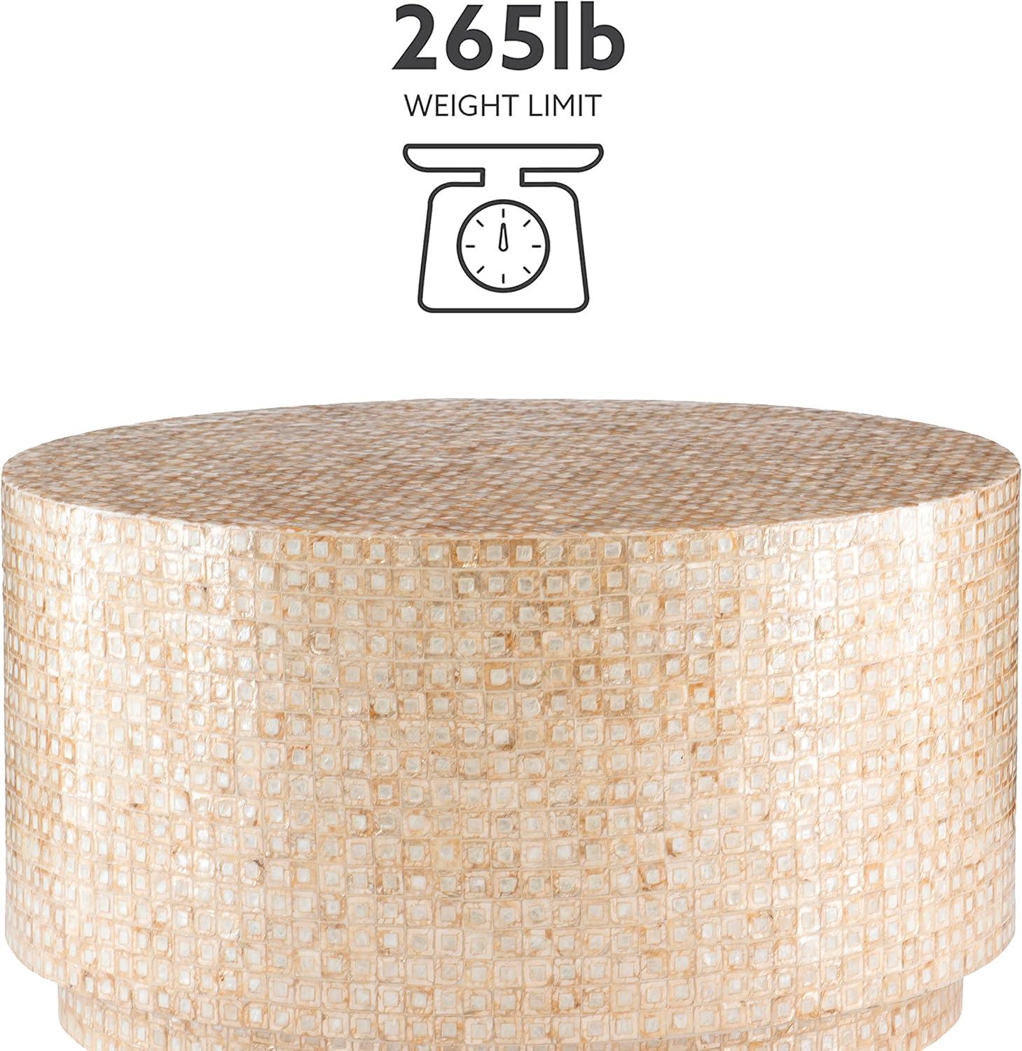 Our⁣ Take on the Linon Gold Capiz Mosaic Kiro Coffee Table's Glam ‌appeal