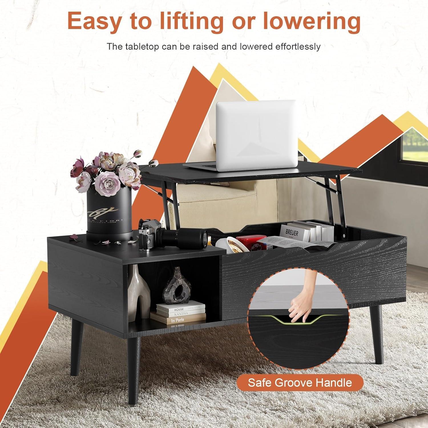 Our Honest Take on the NEWBULIG Lift top Coffee Table's Versatility