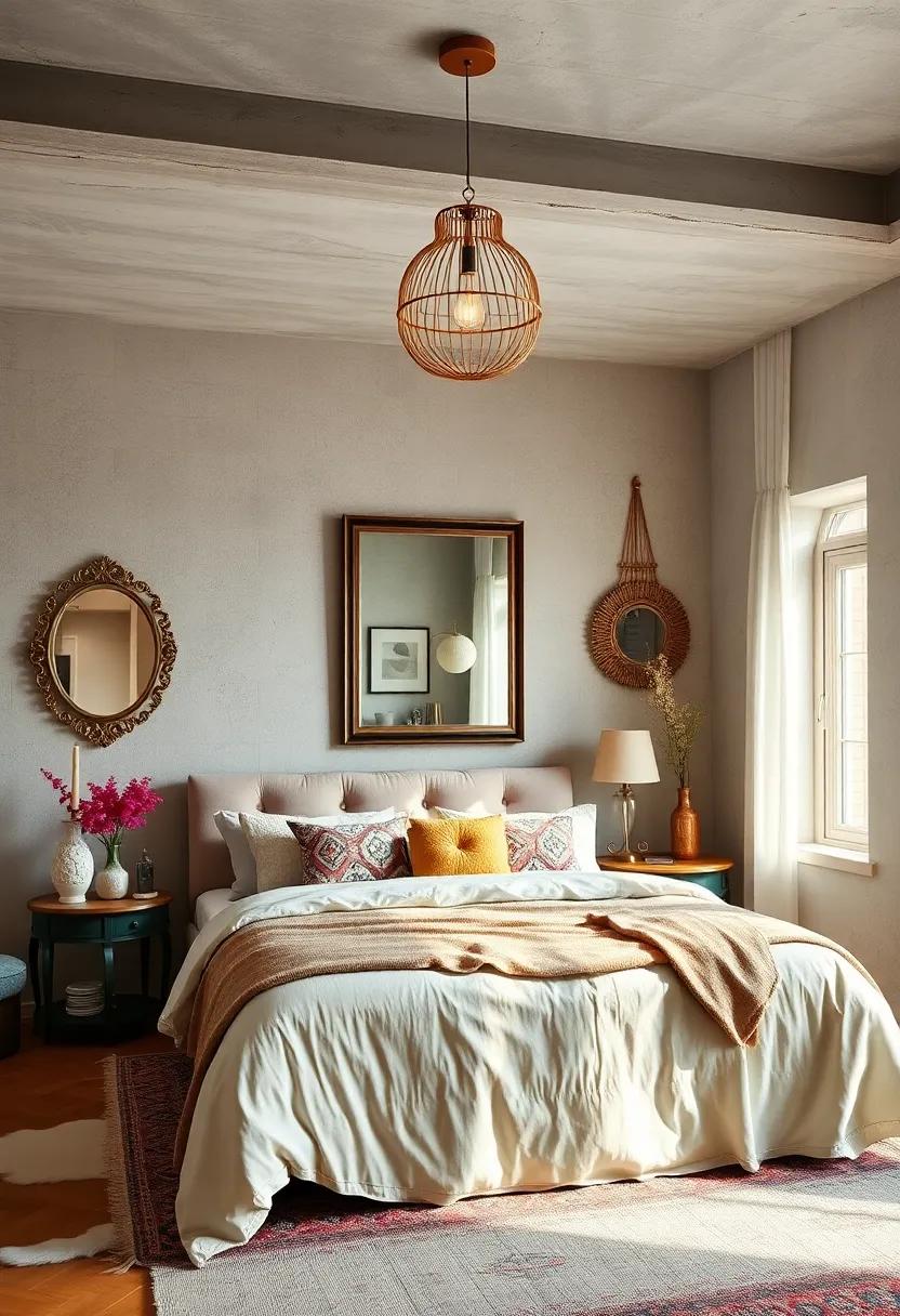 Add⁣ Mirrors with ​Boho Frames to expand and Brighten Space