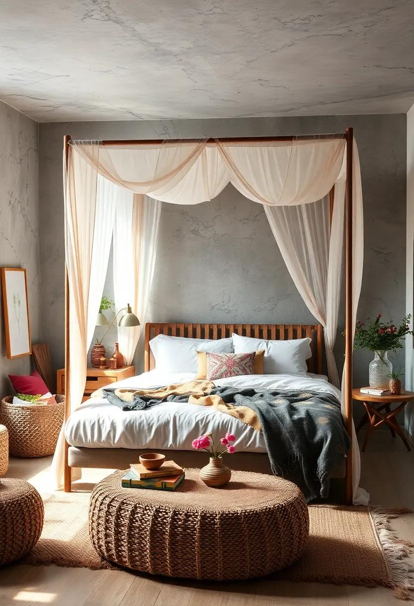 Create a Canopy Bed with Flowing, Sheer Fabrics