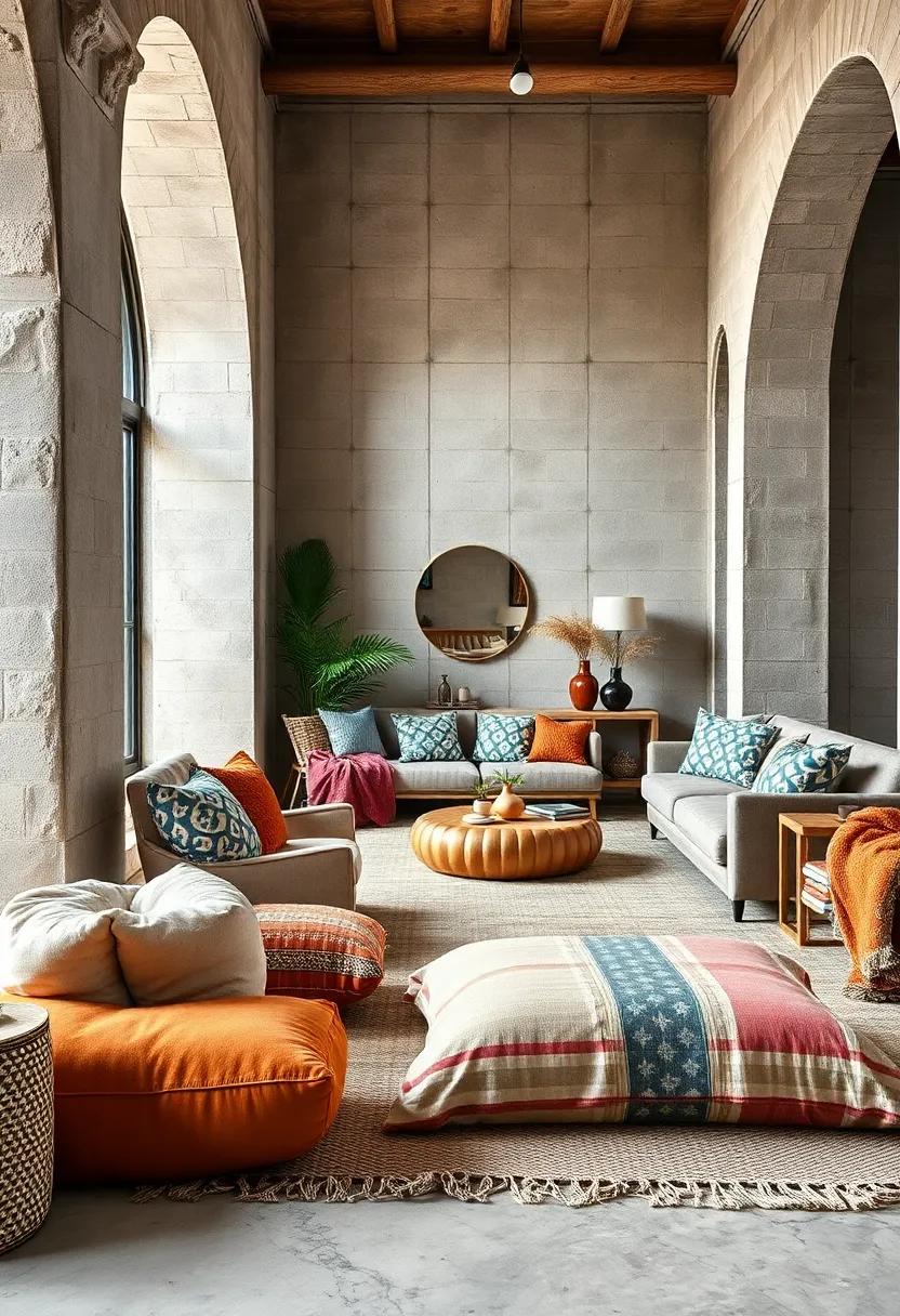 Use a combination of linen, velvet, and cotton fabrics to add depth and interest