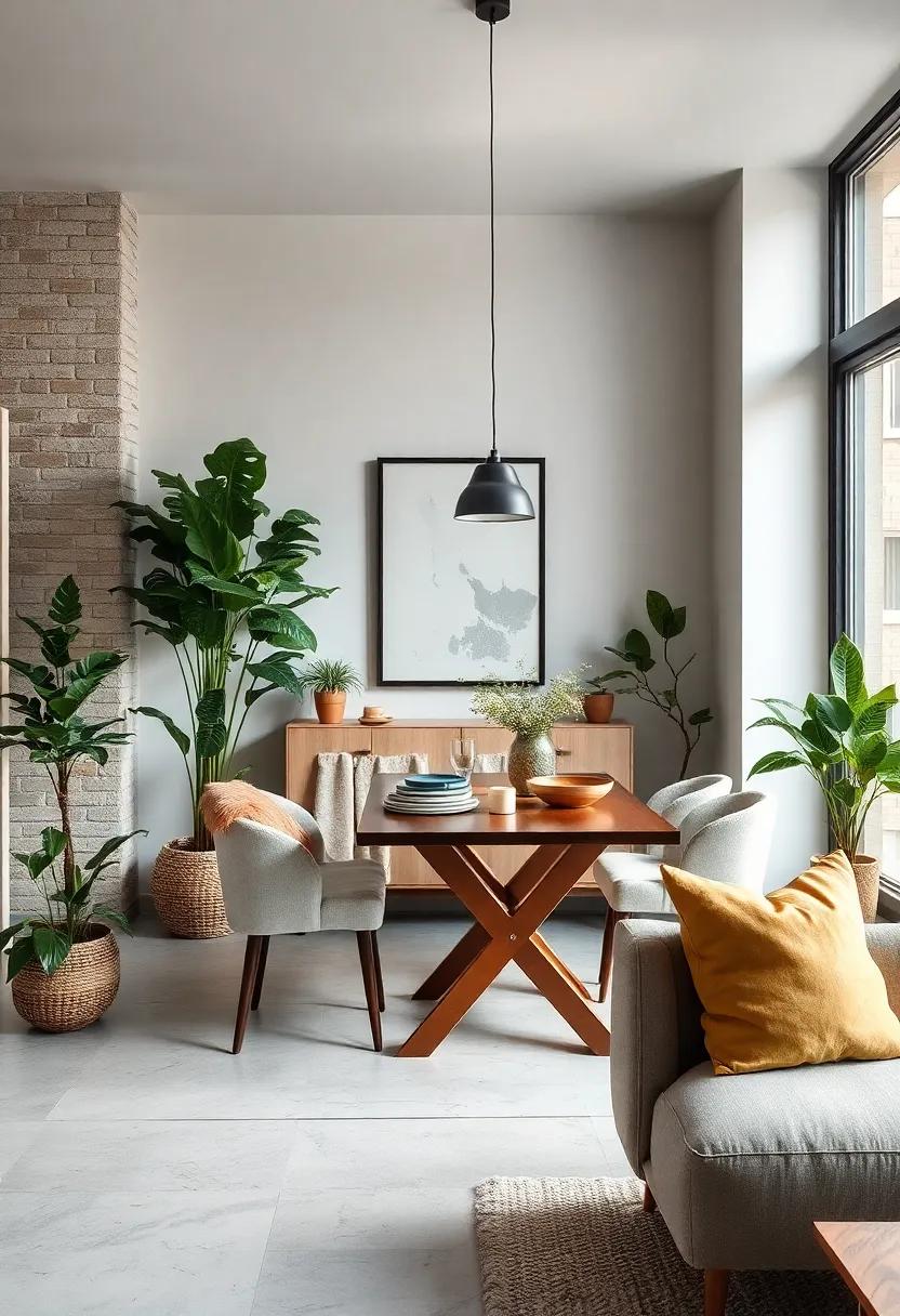 Incorporate​ plants⁤ around⁤ your dining space​ to bring freshness and warmth ⁢without‌ clutter