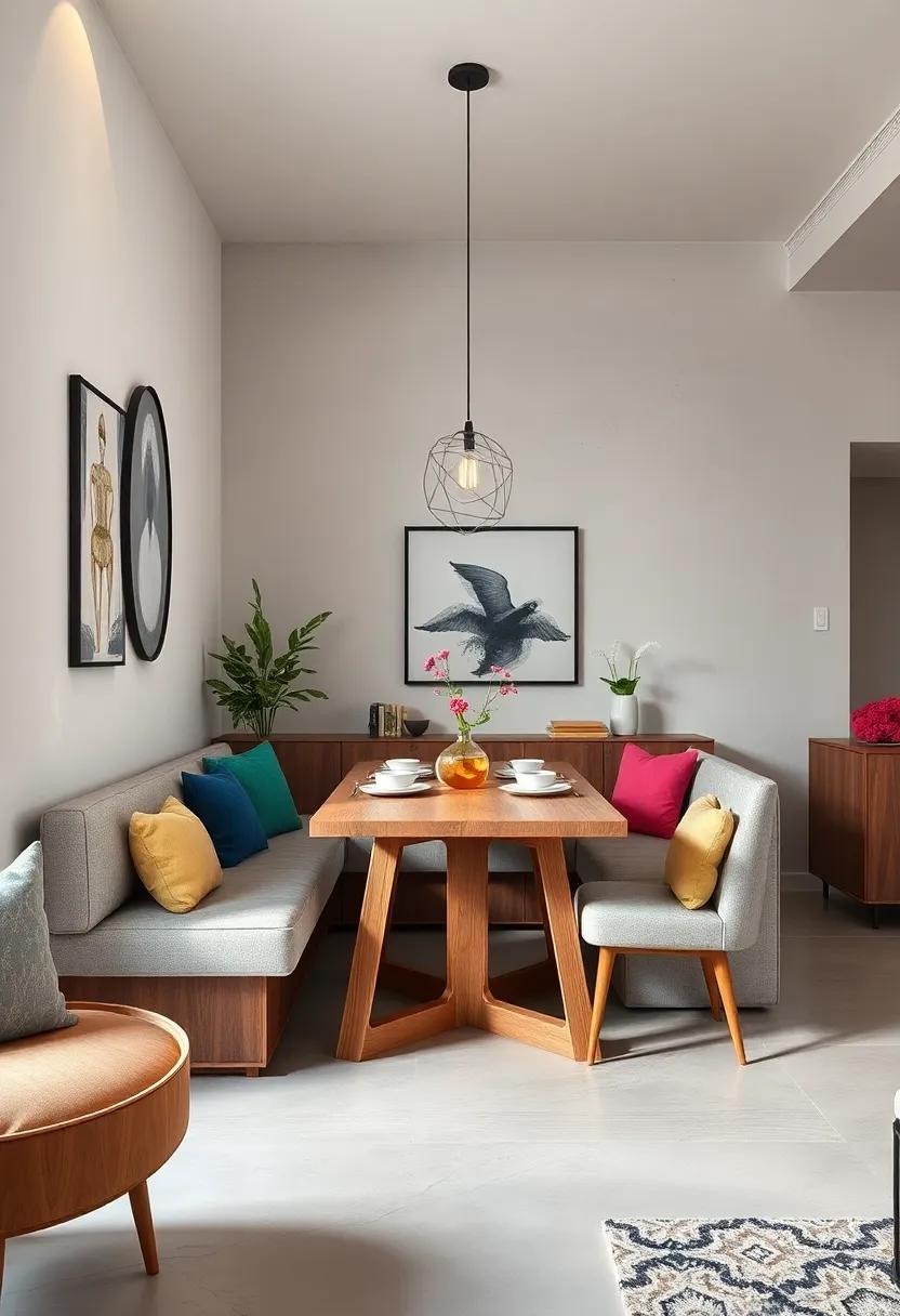 Use ⁢multi-functional furniture like a dining ‍bench with built-in storage