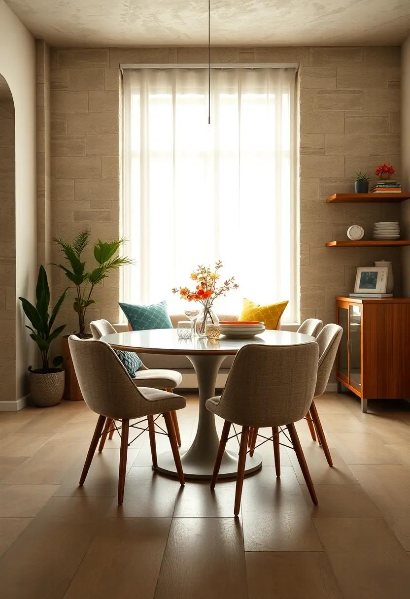 Use a⁣ bench on one side ⁣of the table to accommodate more seating in less ​space