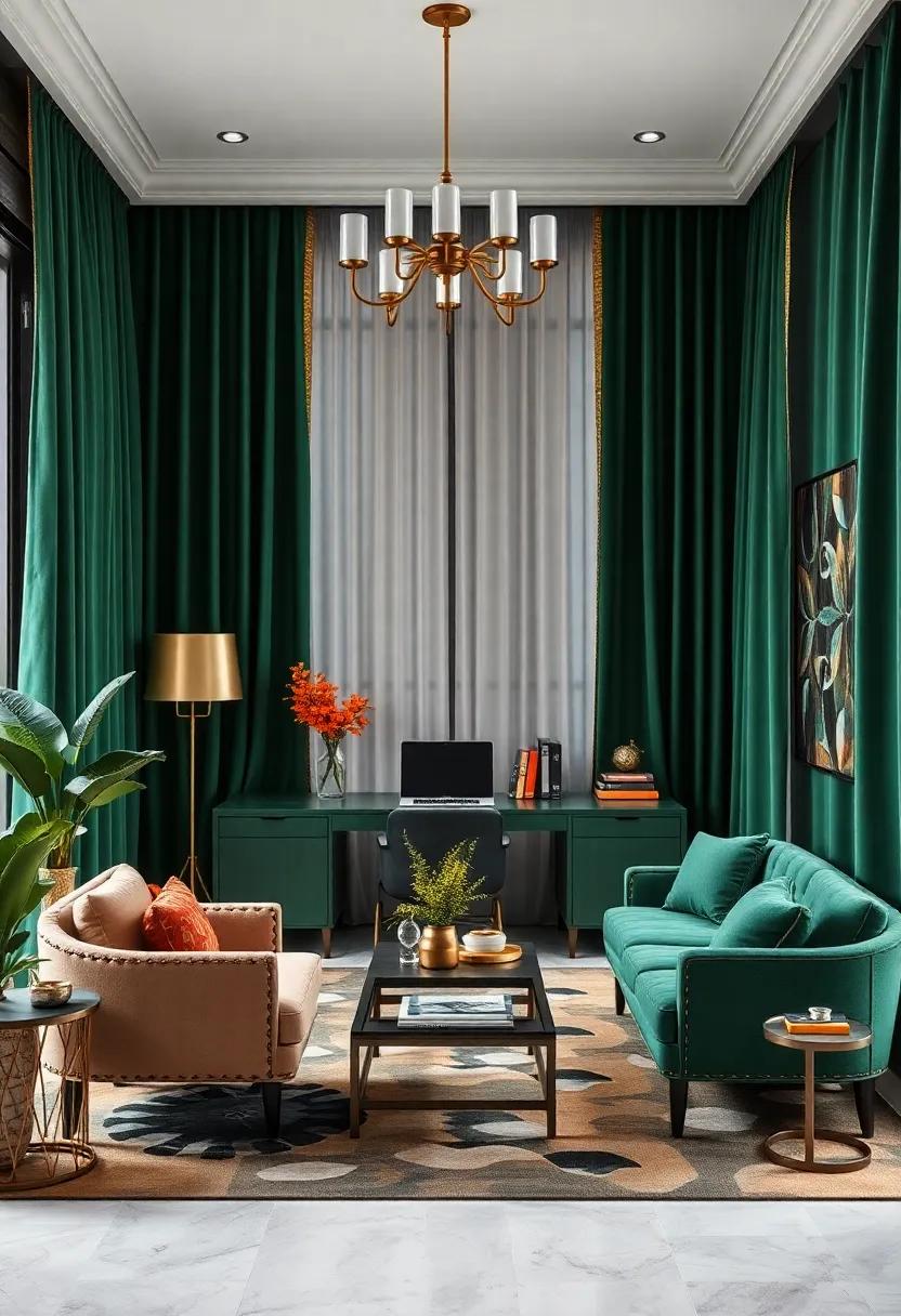 Finish the room⁤ with gold-trimmed curtains tiebacks⁣ or tassels that blend form and function