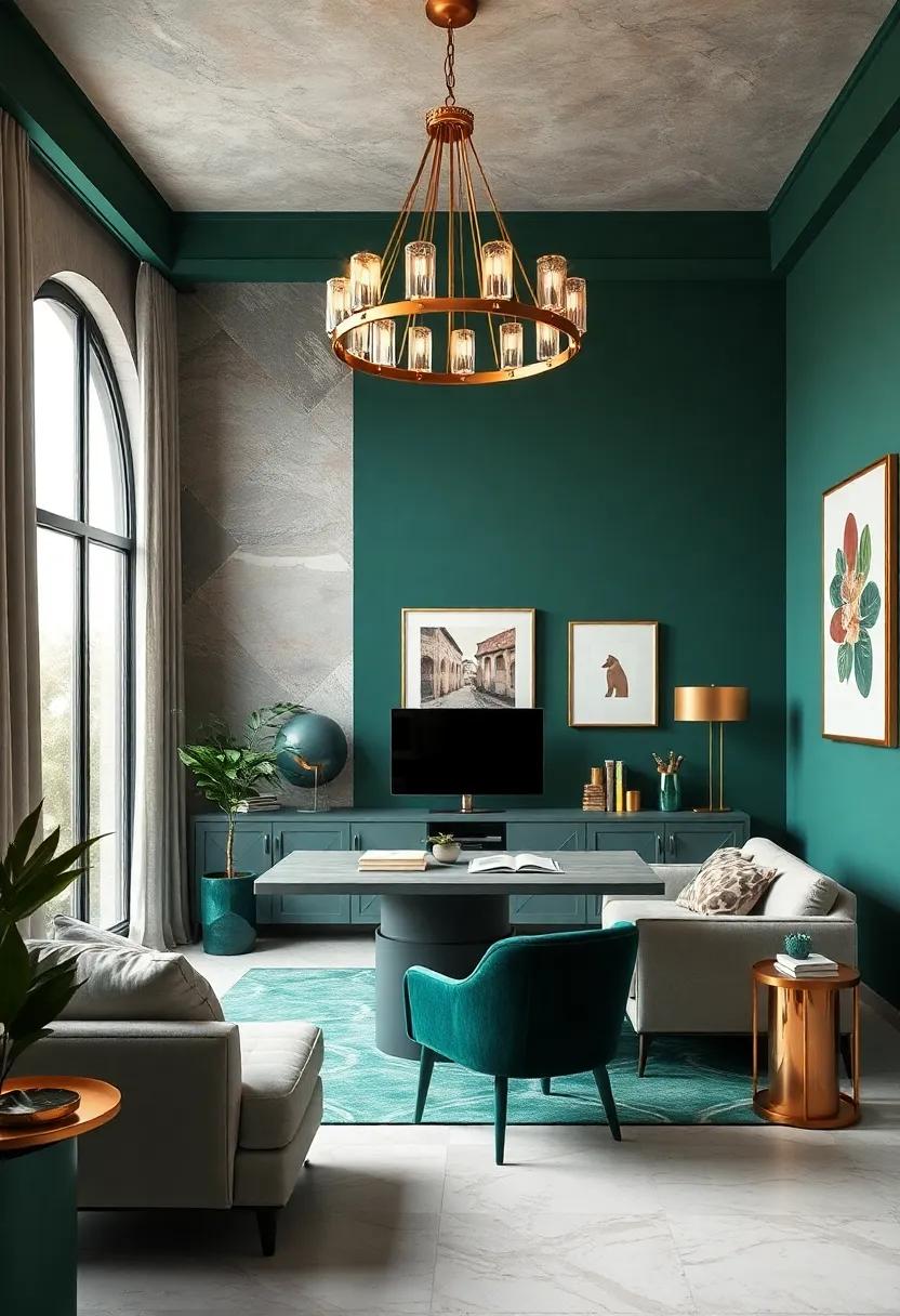 Install a statement ​gold chandelier or ‍pendant light to elevate the room's ambiance