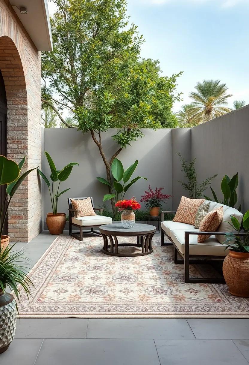 A rustic mountain deck ​brought to life with a vibrant Afghan runner,⁣ weaving bold colors through the rugged timber ⁢furniture