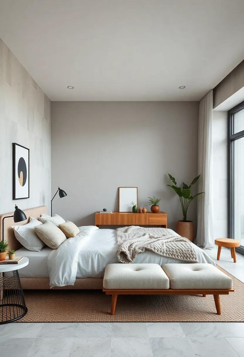 Incorporate Multi-Functional Seating ⁣like Minimalist Benches or Ottomans