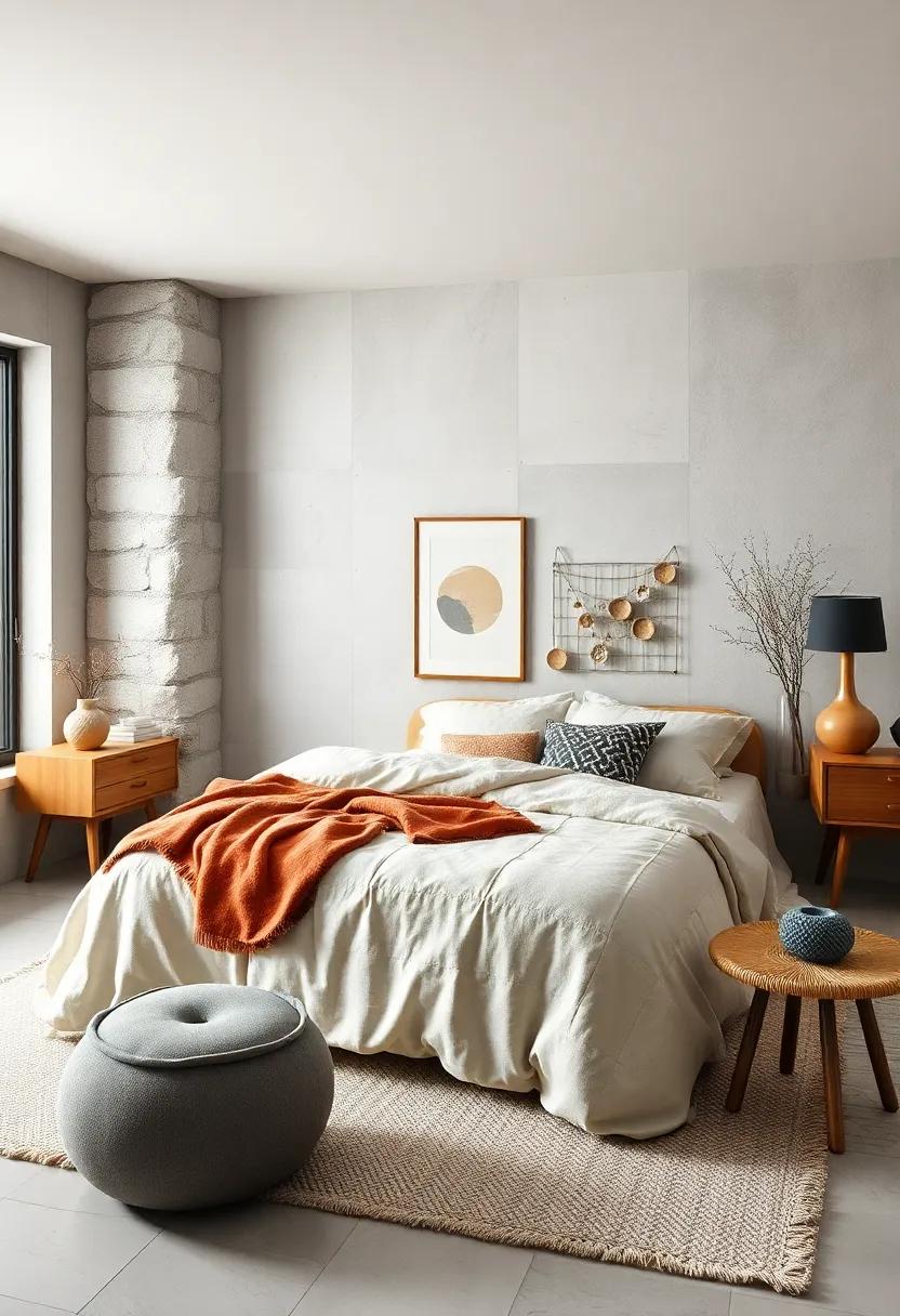 Introduce Cozy Textures Through Wool Throws and ⁣Linen ⁣Bedding