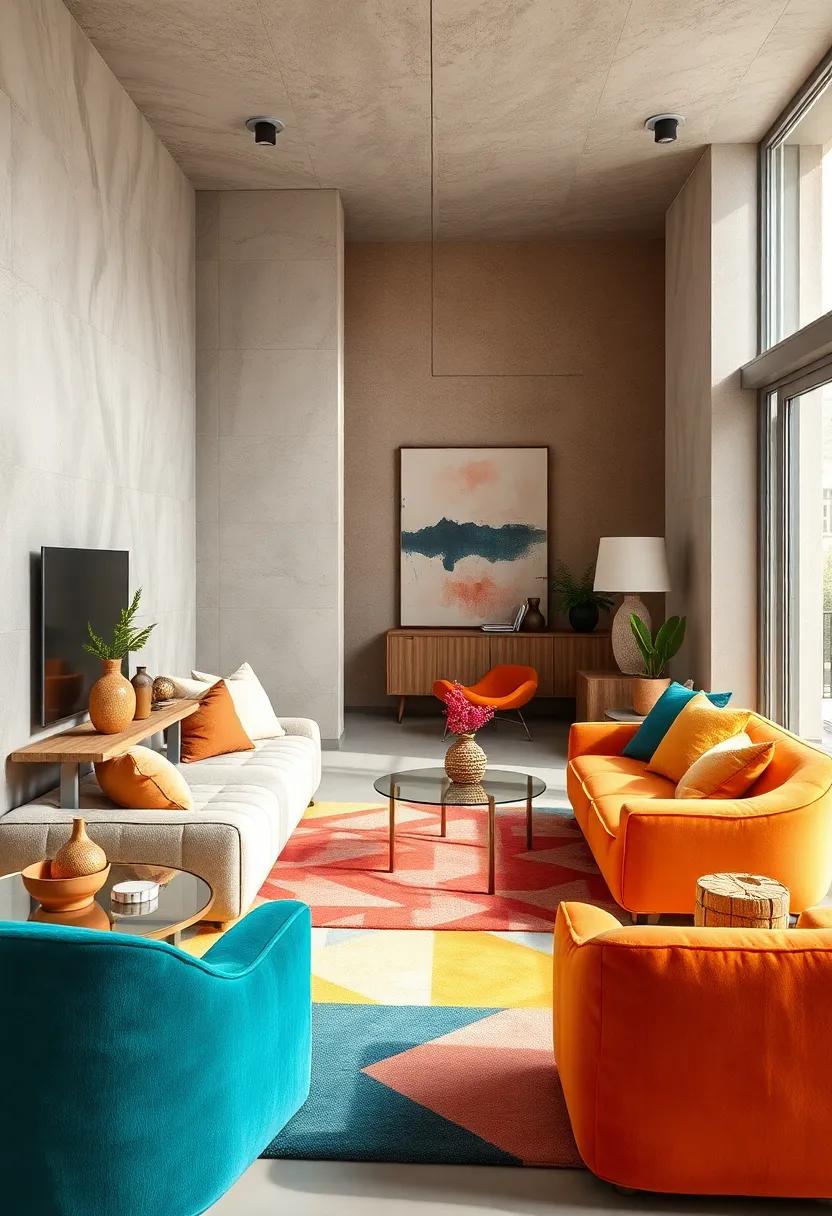 Mixing Bold Geometric Patterns with Plush,Colorful Textures