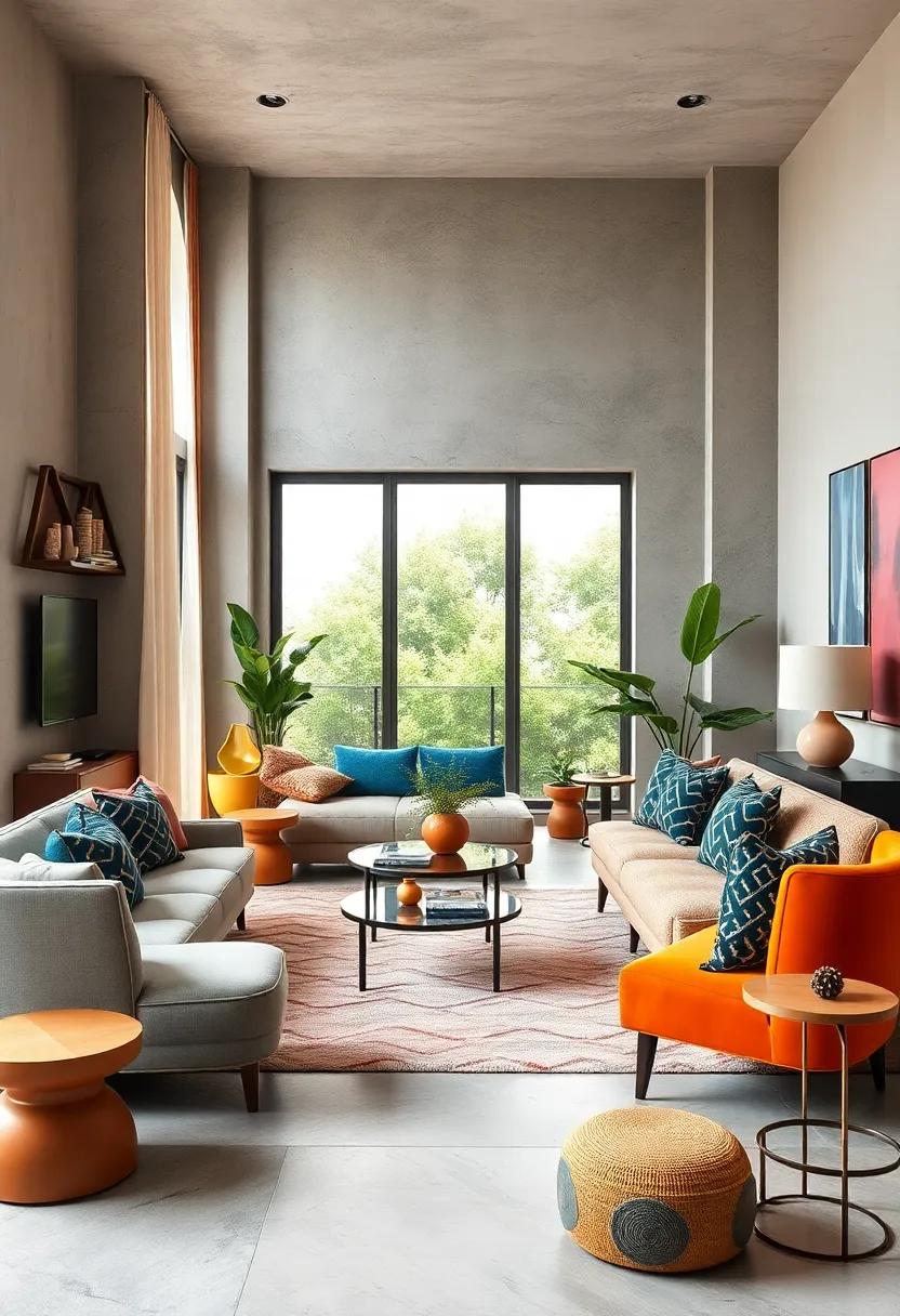 Decorating with Bold Color-Blocked Furniture Pieces