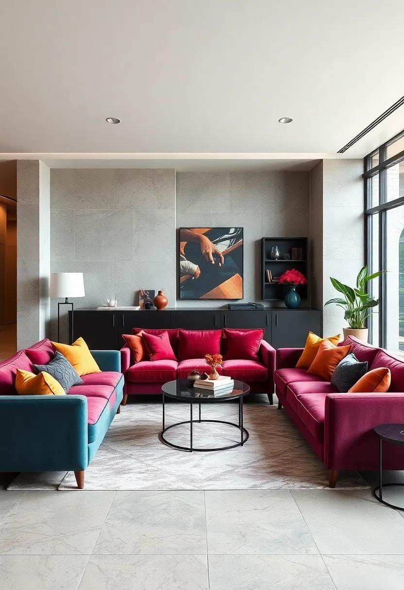 Incorporating Multi-Colored Velvet Sofas for Luxurious Comfort