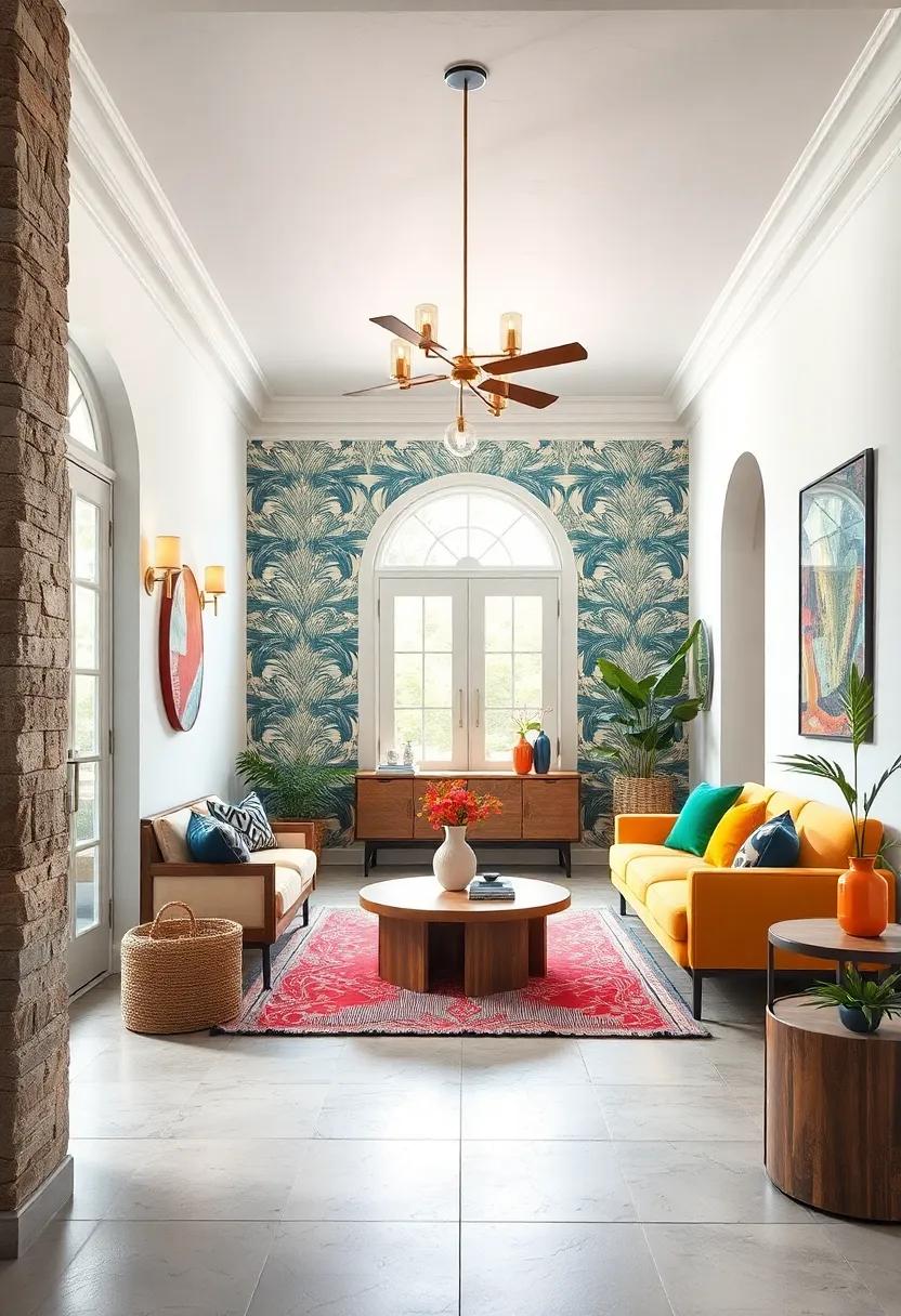 Creating Vibrant Entryways with Bold, Patterned Wallpaper