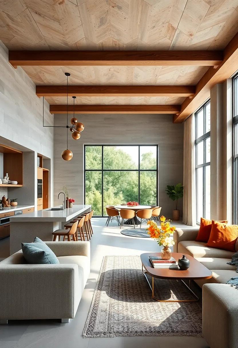 Select contrasting textures, such as sleek countertops and soft upholstery, for dynamic⁤ layering