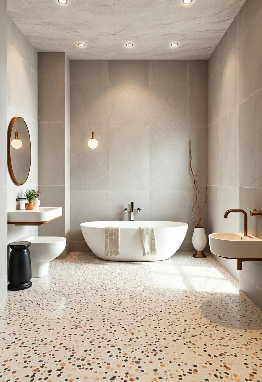 Consider terrazzo flooring for a chic, durable, and colorful patterned look