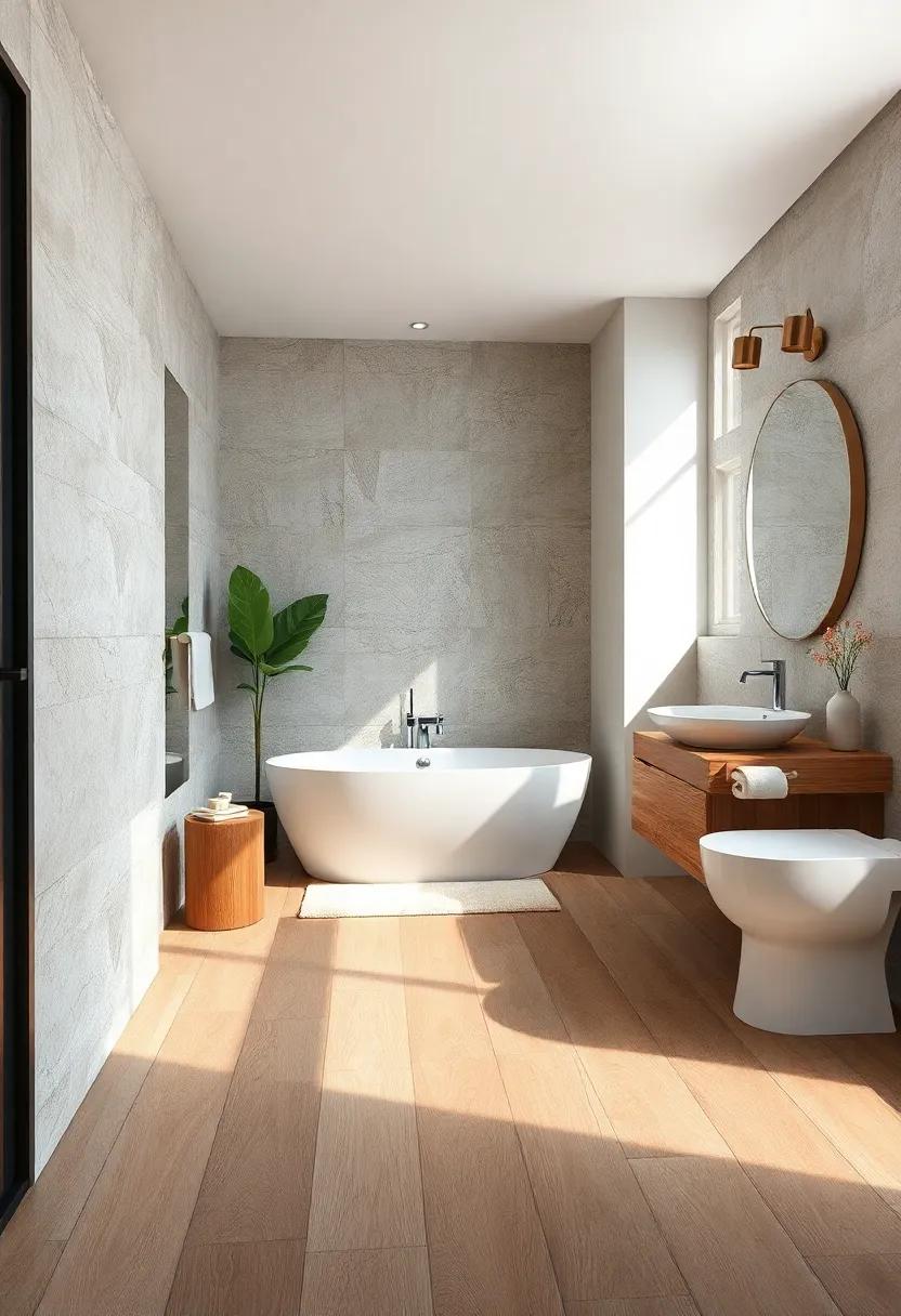 Go for wood-look tiles to bring warmth without the worry of water damage