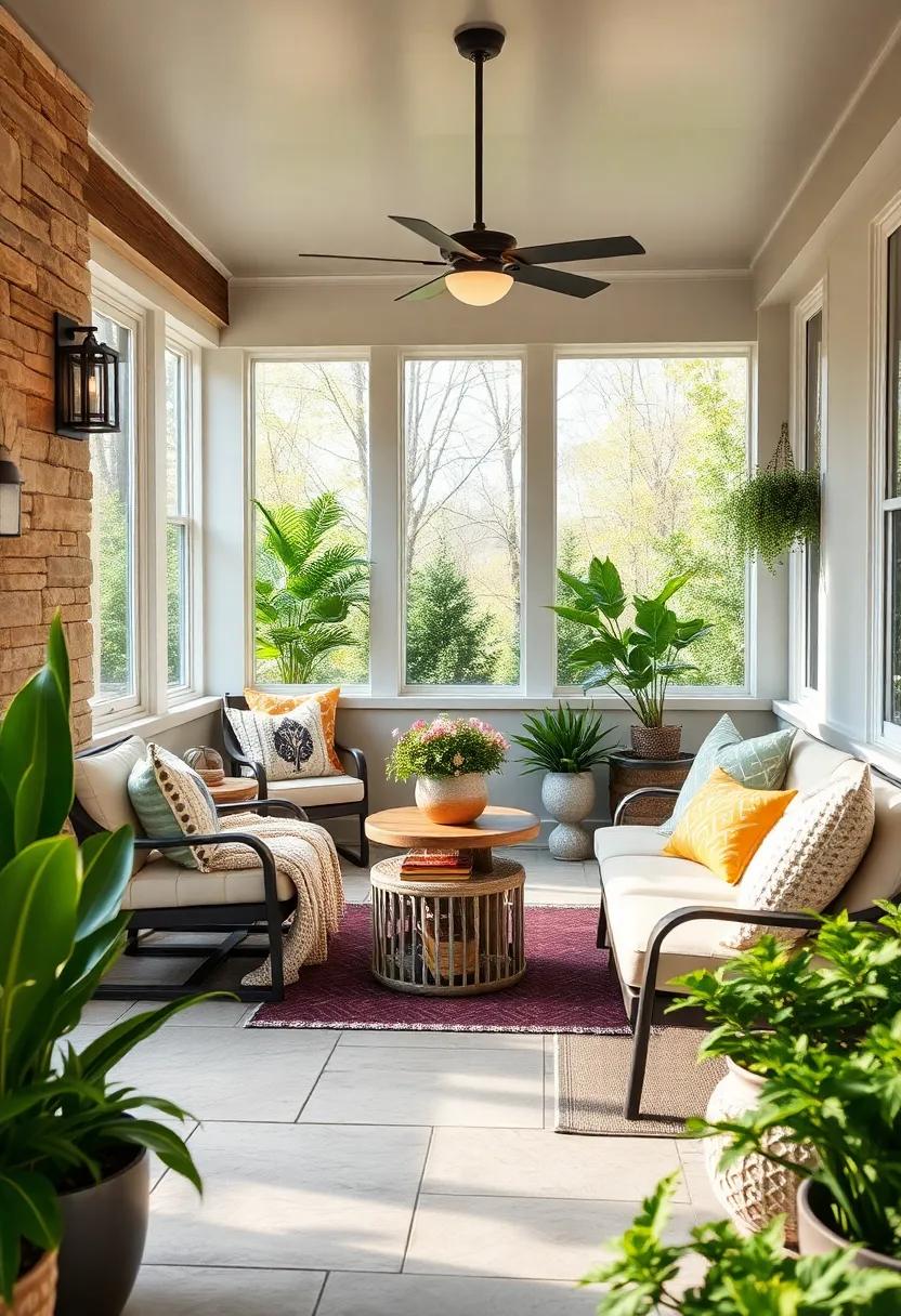 Cozy knitted throws and accent pillows for added warmth and comfort