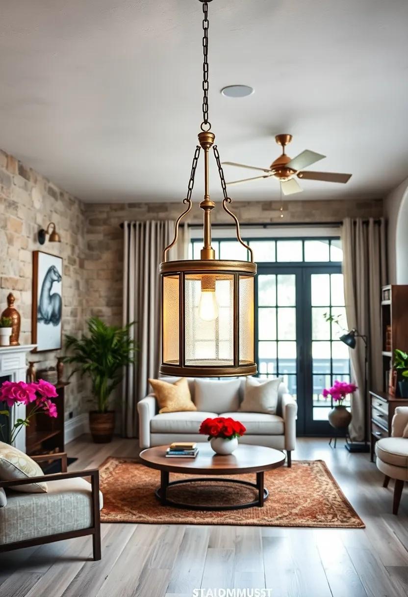 Antique​ Brass Hanging Lantern -‌ Hand-forged metalwork combined‍ with frosted glass panels evokes‌ a bygone era's charm and craftsmanship