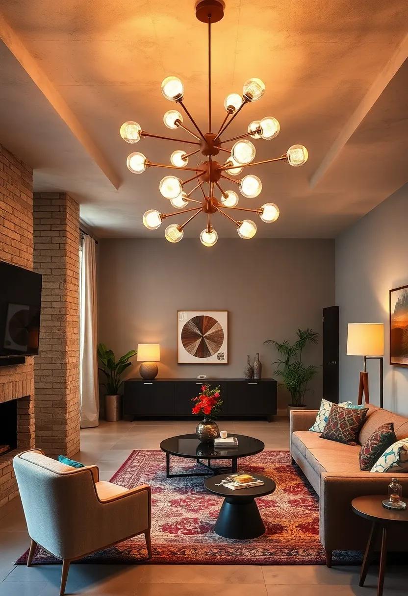 Mid-Century Modern Sputnik ‍Pendant - With its starburst design and multiple arms, this pendant fixture adds a touch ‍of space-age ‍sophistication