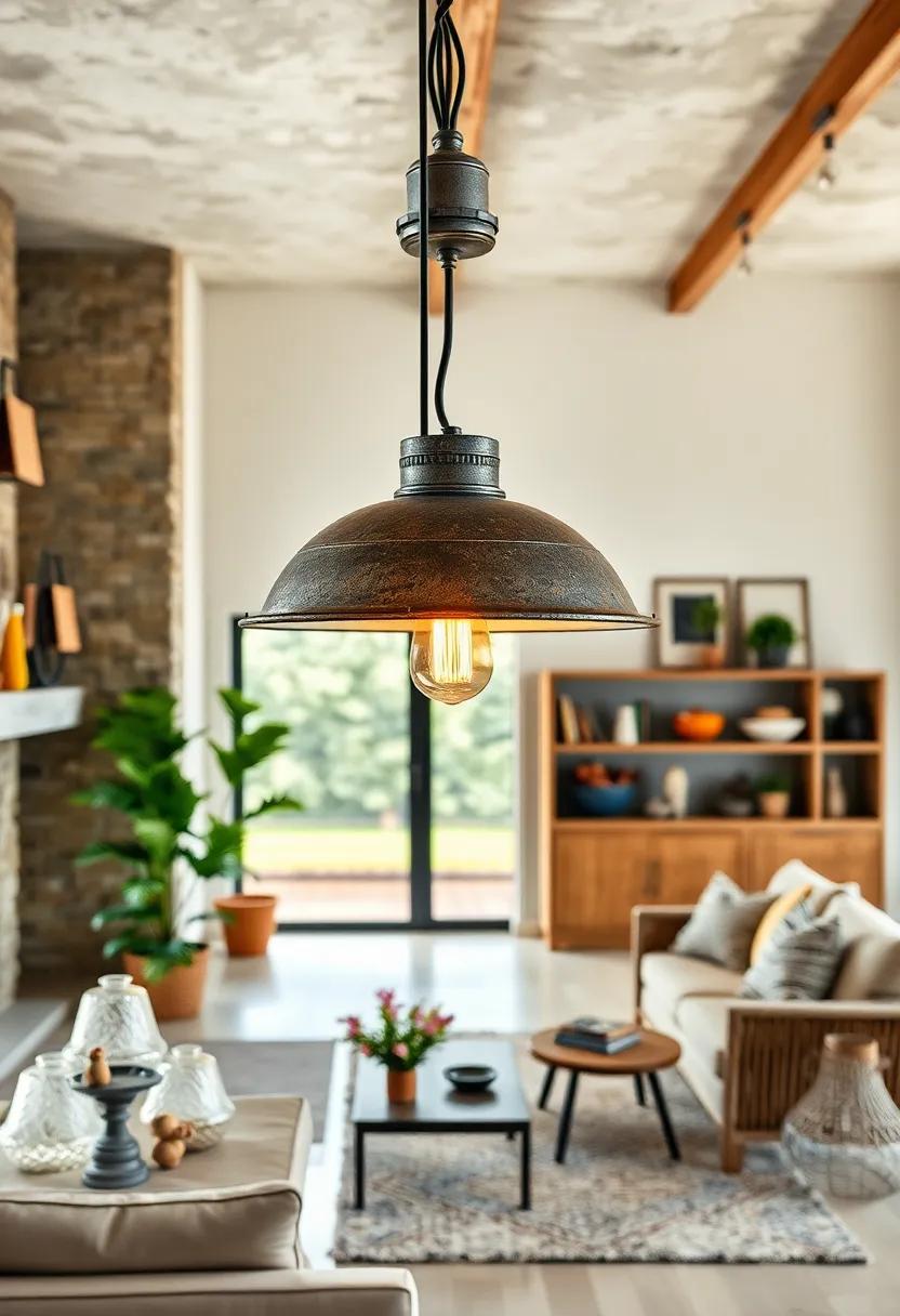 Industrial Barn ⁢Light Pendant - ⁤With its wide metal‌ shade and weathered finish, it channels early 20th-century farmstead illumination