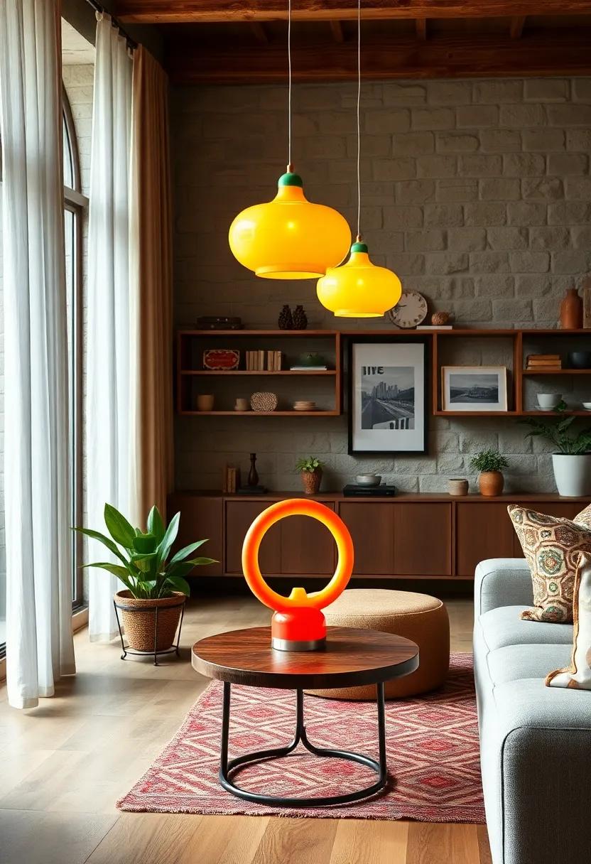 Retro‌ Plastic Ring ‍Table Lamp - made from molded plastic in bright colors, these lamps celebrate ‍playful 1960s pop art aesthetics