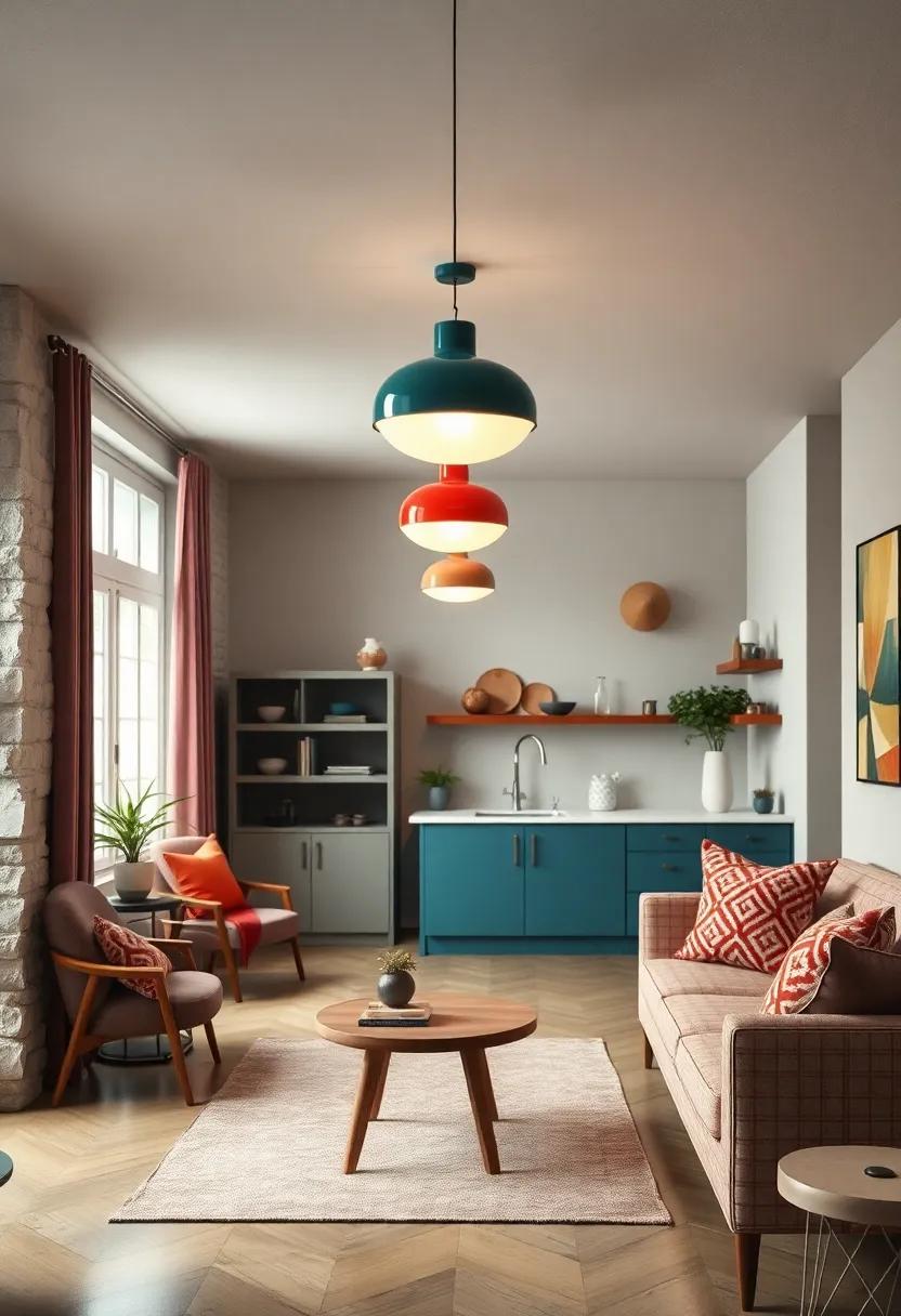 Retro Ceramic Pendant Light - Round and colorful with ⁢a glossy finish, these pendants recreate the charm ‍of 1950s kitchens and diners
