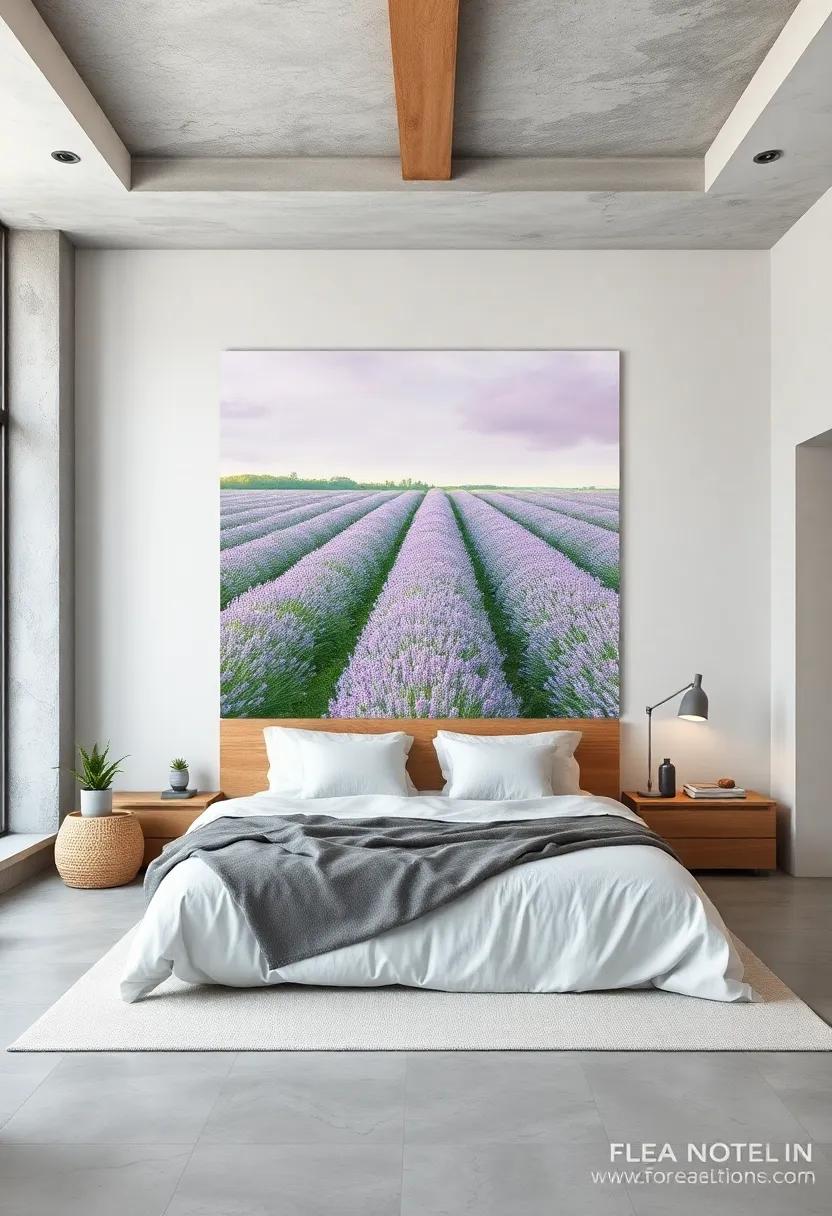 Lavender Fields: Soothing purples and⁣ greens⁣ depicting endless lavender fields for a fragrant-inspired vibe