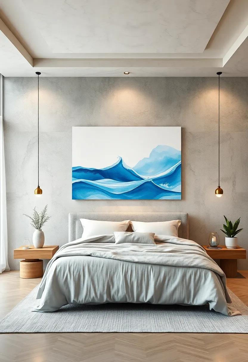 Serene Blue waves: ‍Soft, flowing ⁢watercolor waves that evoke ‌calm and tranquility in your bedroom space