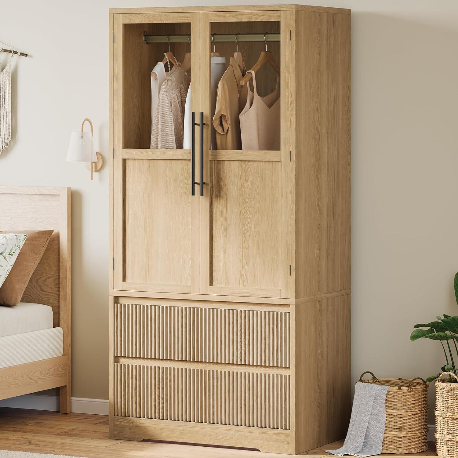 Our Honest Take: GarveeHome Wooden Armoire for Clutter-Free Living