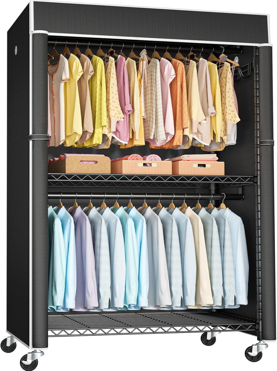 Our Take on the FUTASSI Rolling Clothing Rack: Sturdy, Spacious, and Convenient