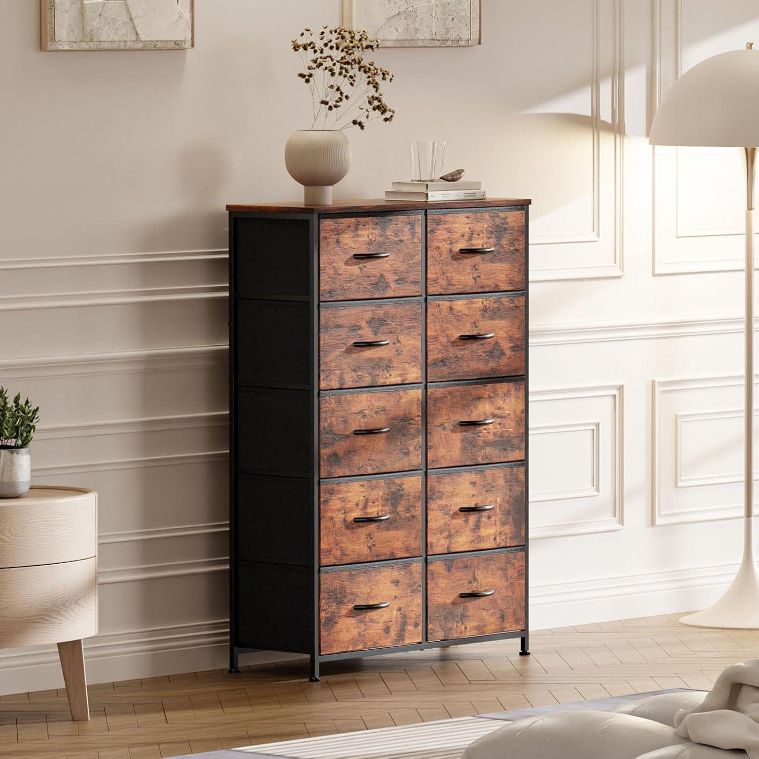 Organizing Together: Our Take on the Rustic Brown 10-Drawer Dresser