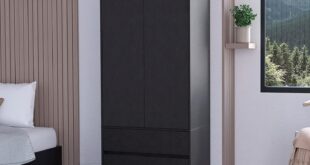 Our Take on the Sleek Black 2-Drawer Armoire: Stylish Storage Solution