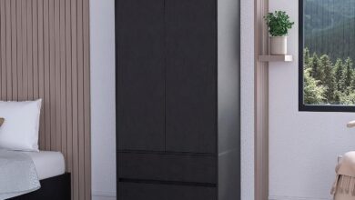 Our Take on the Sleek Black 2-Drawer Armoire: Stylish Storage Solution