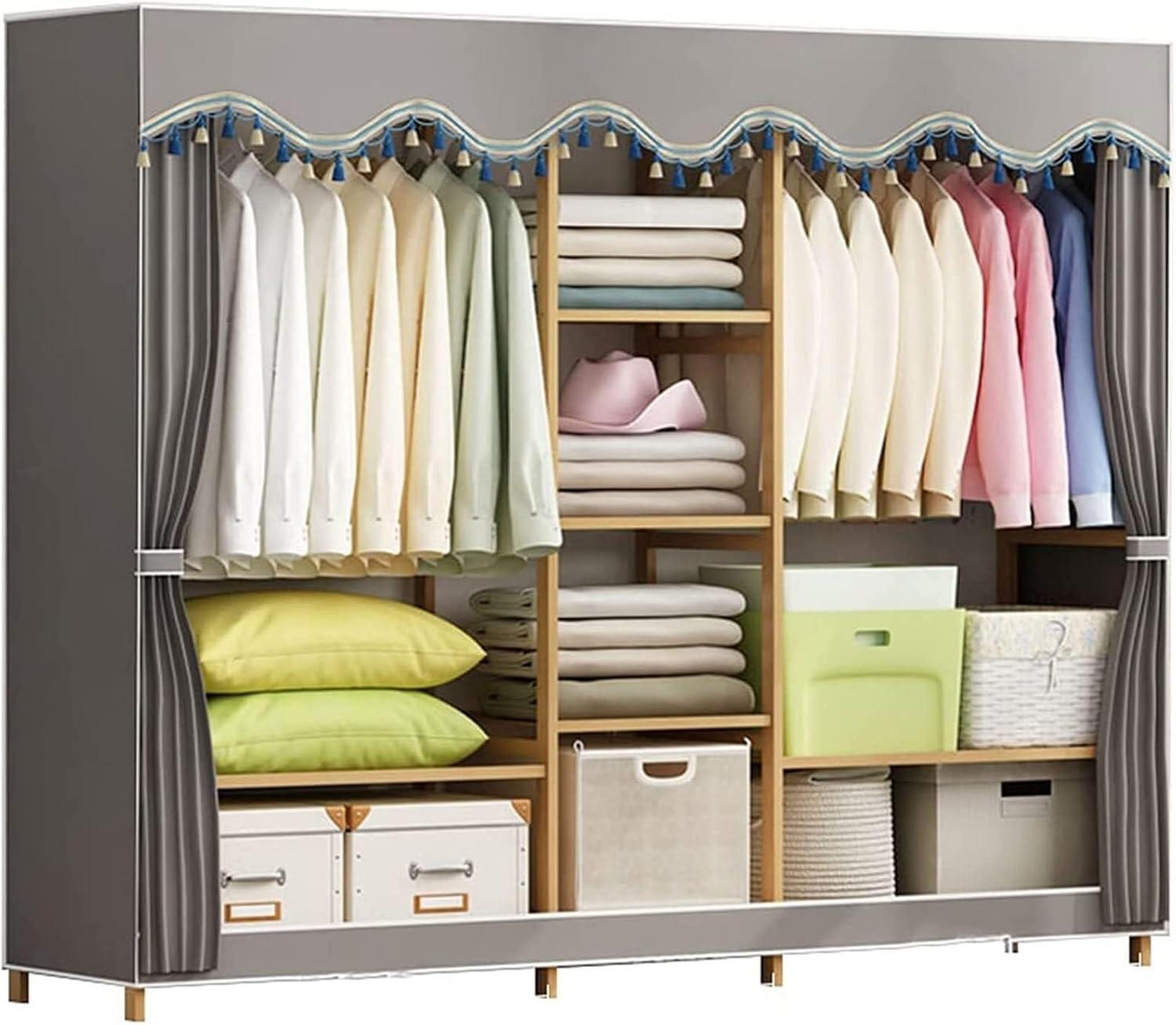 Our Take on the Portable Dark Gray Wardrobe: Stylish, Stable, and Simple