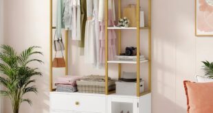 How We Organized Our Space with a Stylish Gold & White Closet System