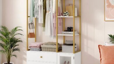 How We Organized Our Space with a Stylish Gold & White Closet System
