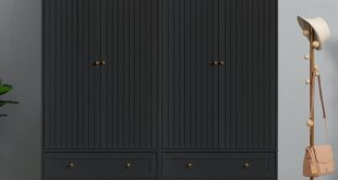Our Take on the Sleek 4-Door, 6-Drawer Armoire Wardrobe