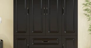 Organizing Our Bedroom with the Sleek Black Wooden Armoire