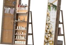 Why We Love This 360° Swivel Jewelry Cabinet with Mirror