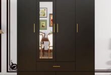 How We Organized Our Space with a Sleek Black Armoire Wardrobe