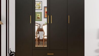 How We Organized Our Space with a Sleek Black Armoire Wardrobe