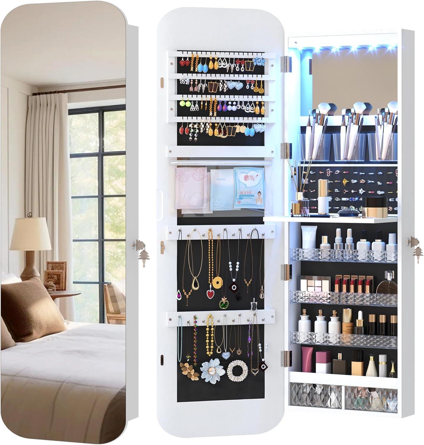 Our Honest Take on the Vlsrka 47.2″ LED Jewelry Cabinet Mirror
