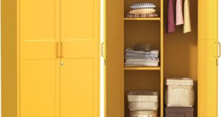 How We Organized Our Home with the Yellow Lockable Steel Wardrobe