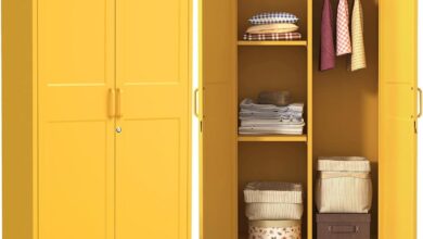 How We Organized Our Home with the Yellow Lockable Steel Wardrobe