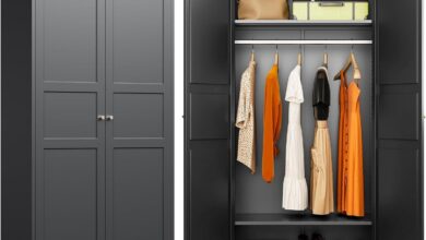 How Our Metal Wardrobe Cabinet Transformed Our Cluttered Space