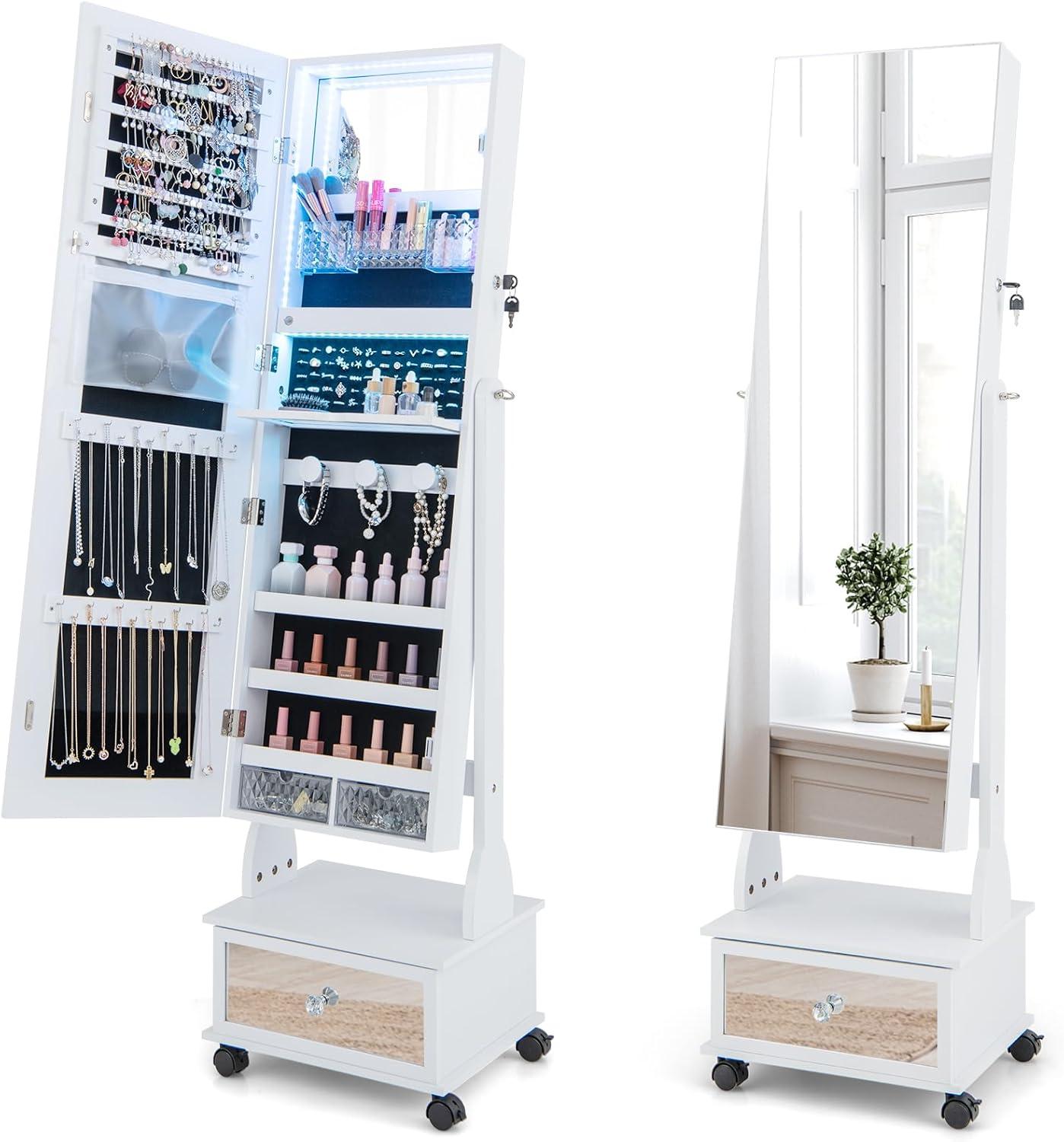How We Loved Organizing with GOFLAME’s LED Jewelry Cabinet