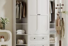 Our Honest Take on the 69″ Fluted Storage Wardrobe Armoire