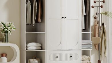 Our Honest Take on the 69″ Fluted Storage Wardrobe Armoire